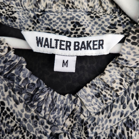 Walter Baker Grey Chiffon Snake Blouse - Picture 3 of 5